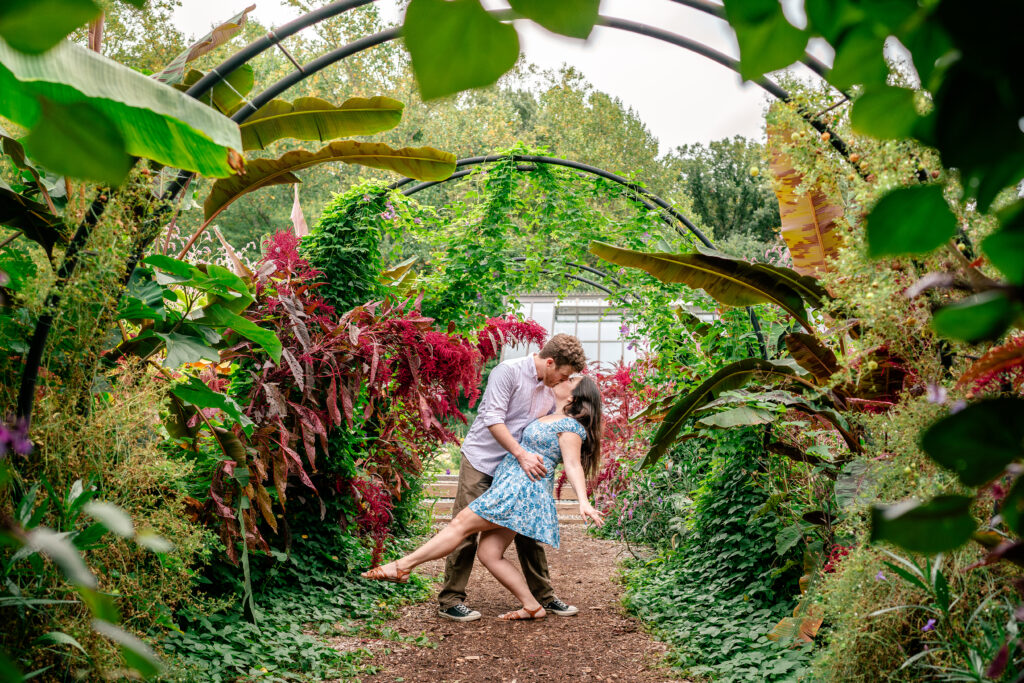 An engagement session at Meadowlark Botanical Gardens in Vienna, Virginia