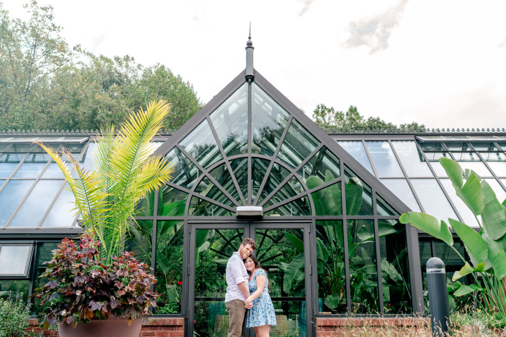 An engagement session at Meadowlark Botanical Gardens in Vienna, Virginia