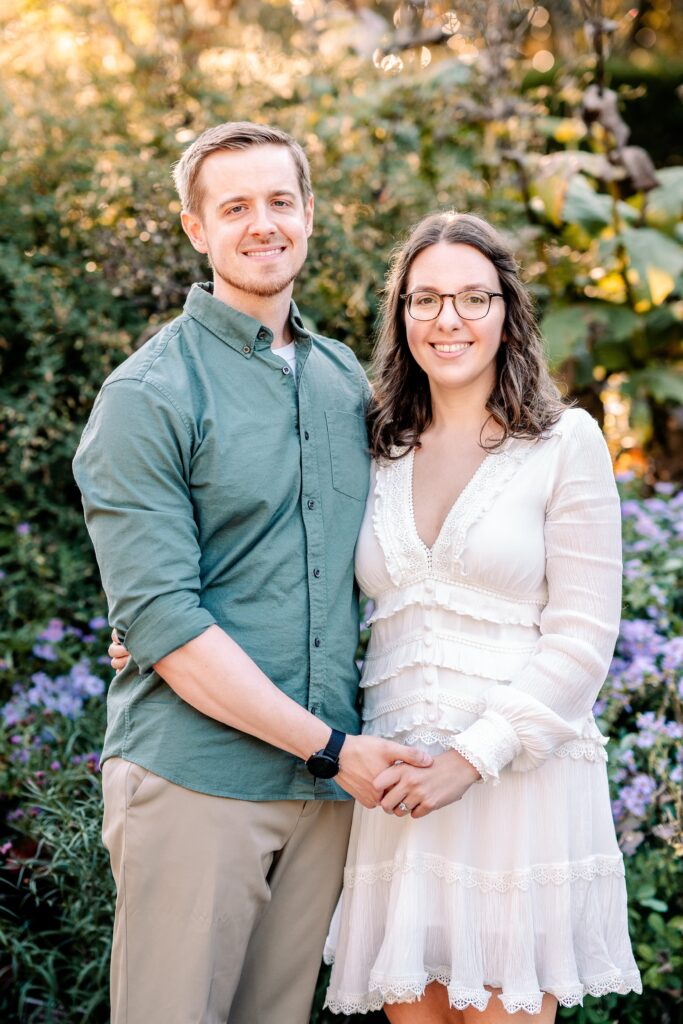 A couple smiling at the camera by Washington DC wedding photographer Beauty of the Soul Studio