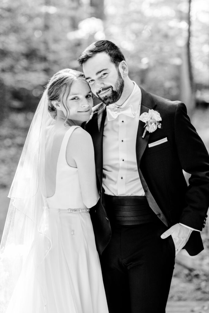 A bride and groom portrait by Northern Virginia wedding photographer Beauty of the Soul Studio