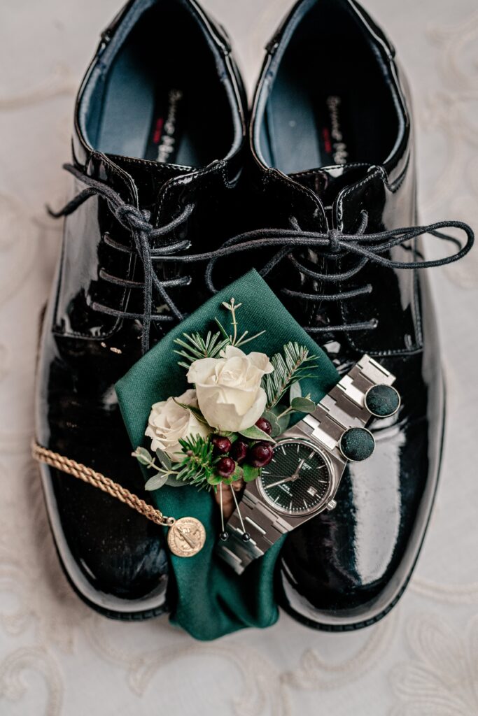 Groom details for a St Dominic DC wedding