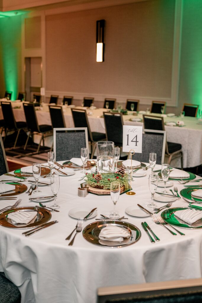 A wedding reception following a St Dominic DC wedding
