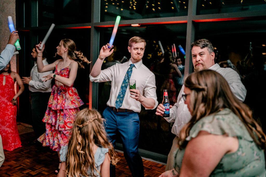 The dance floor for an Atrium at Meadowlark wedding