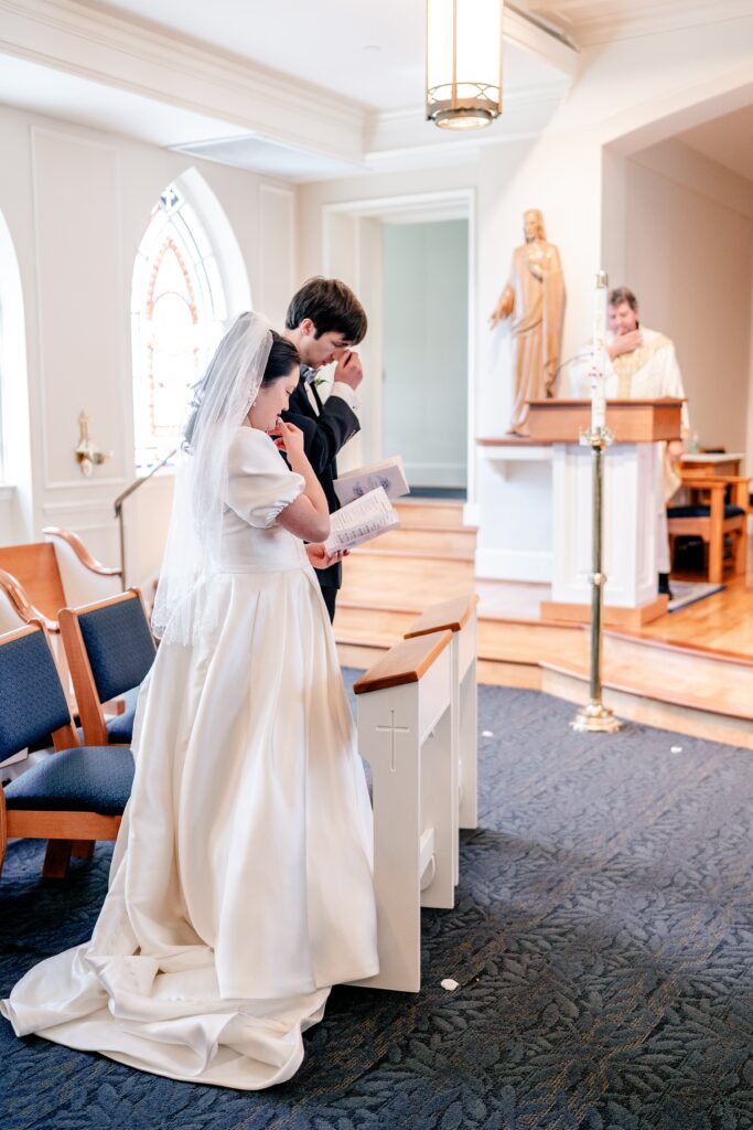 A Catholic wedding ceremony at Marymount University