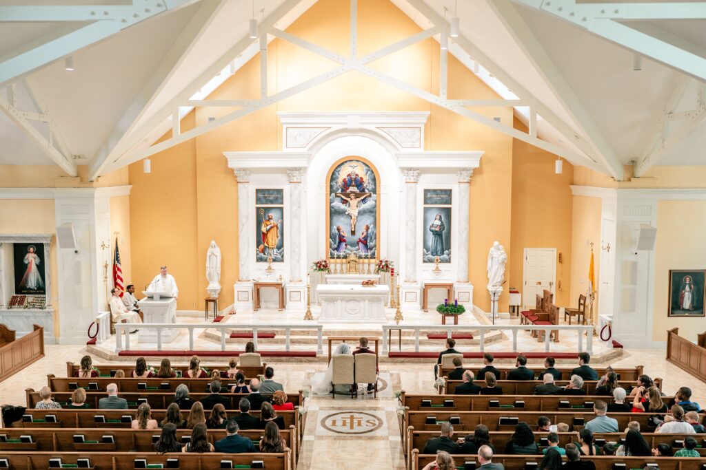 A wedding at St Francis de Sales in Purcellville