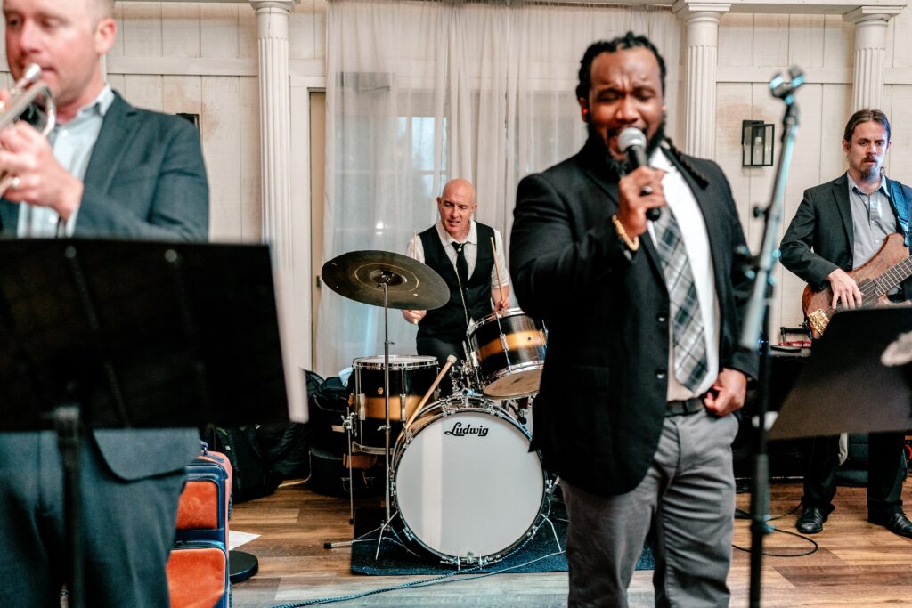 The Bachelor Boys Band performing at a Northern VA wedding